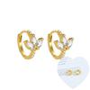 925 Silver Ear Needle White Zircon Butterfly/Water Drop Hoop Earrings Drop Earrings For Women Fashion Wedding Jewelry