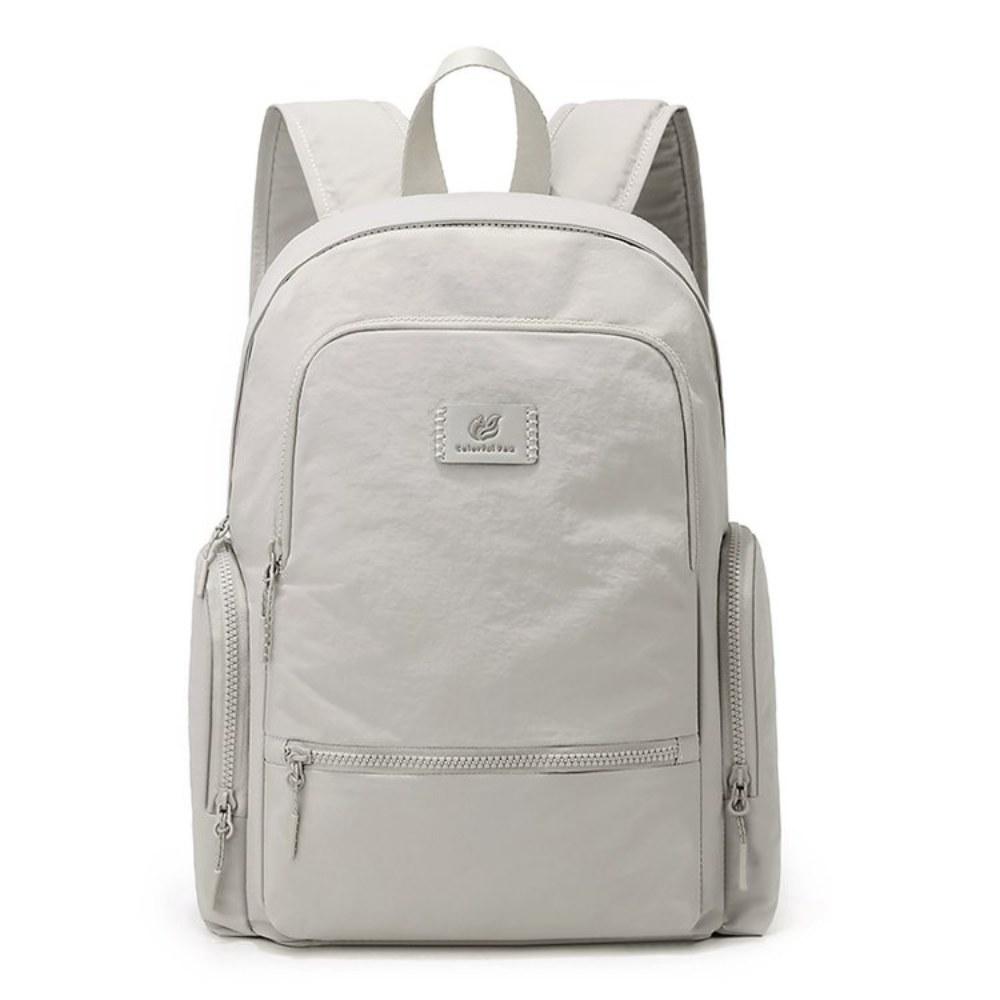 Women Large Capacity Multi Pocket Nylon Backpack with Adjustable Straps for Commute Travel