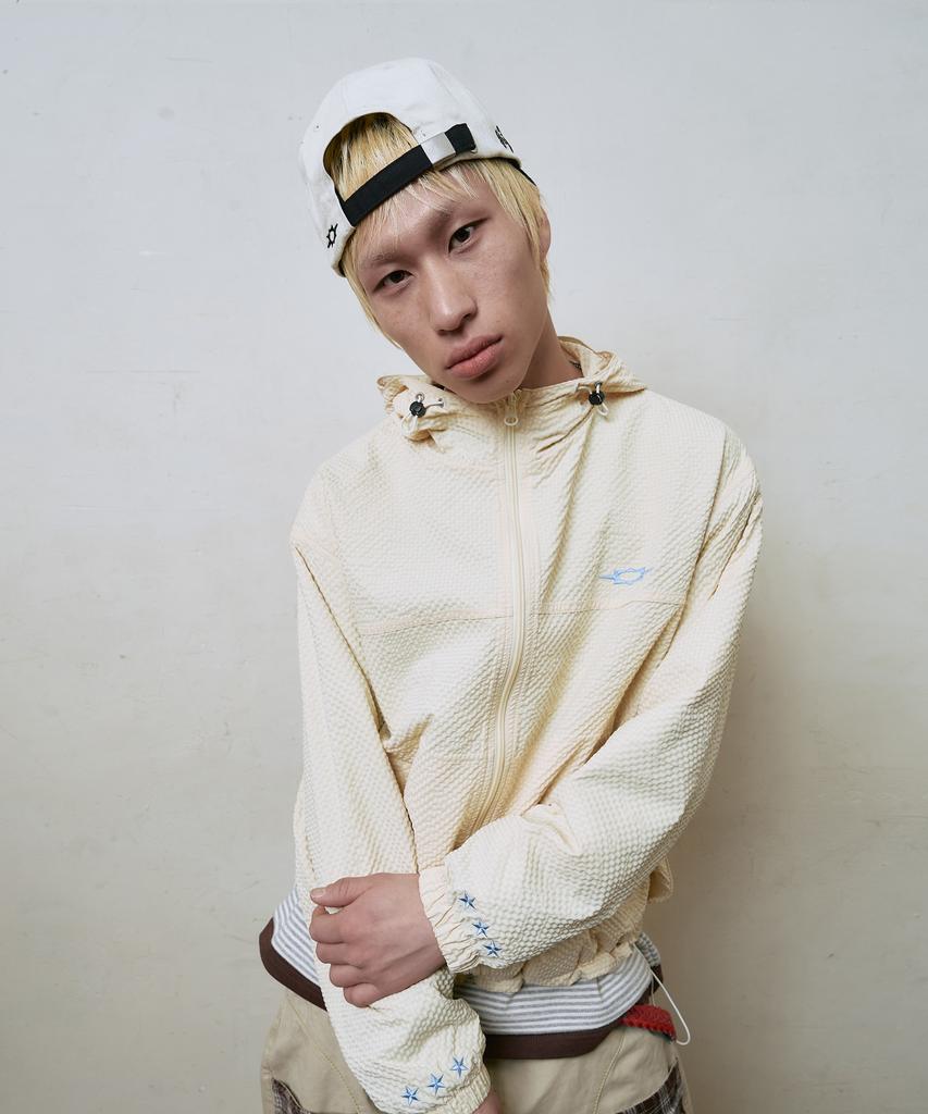 Losers Club Check Seersucker Windbreaker Jacket Yellow