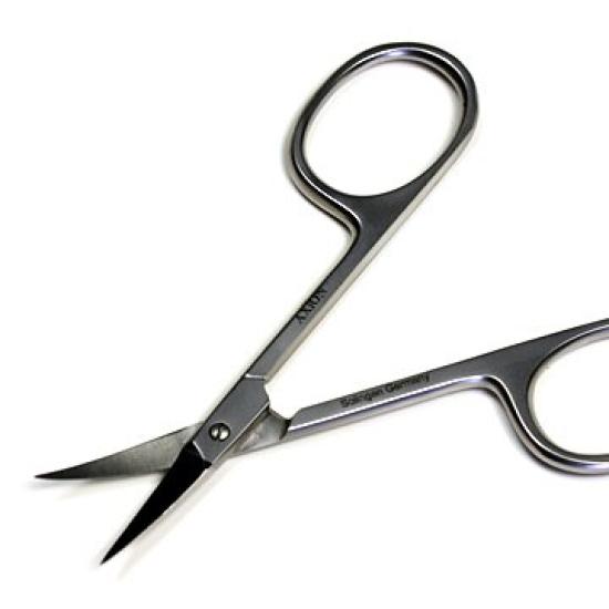 AXiON Stainless Steel Premium Smoke Finish Eyebrow/Cuticle Scissors, Solingen, Germany, #slg008990fba