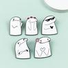Creative Cute Cartoon Brooch for Clothing & Backpack - Little Person Animation Shape Alloy Badge Ornament