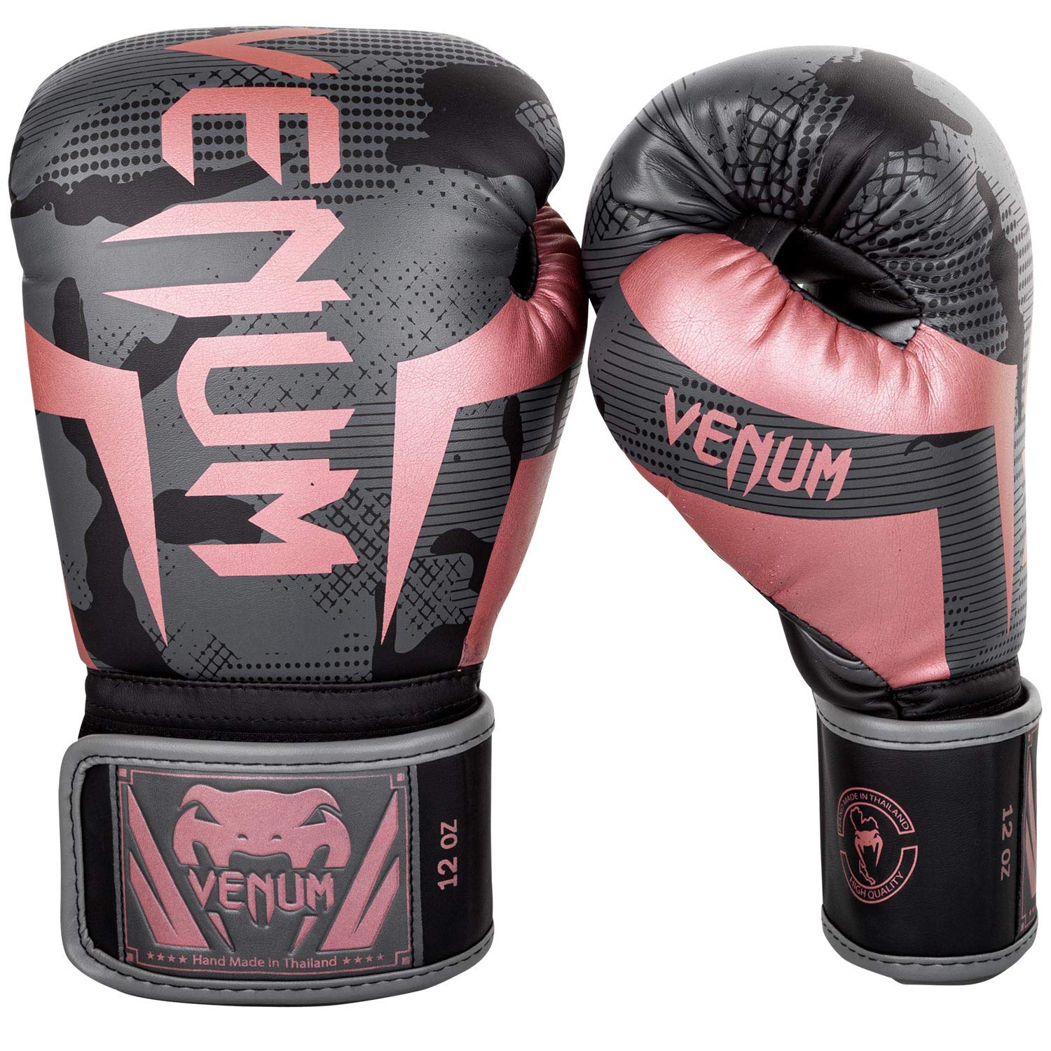 

Боксерские перчатки VENUM Elite Gold Black/Pink VENUM-1392-537 (14 унций)