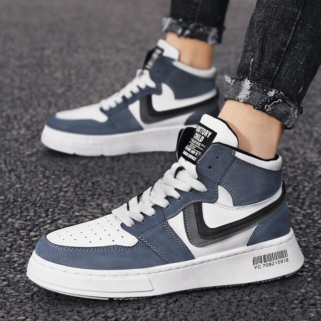 Crlaydk  Spring New High Top Sneakers Walking Sports Tennis Breathable Shoes Lace -Up Comfortable Footwear Ankle Basket Homme