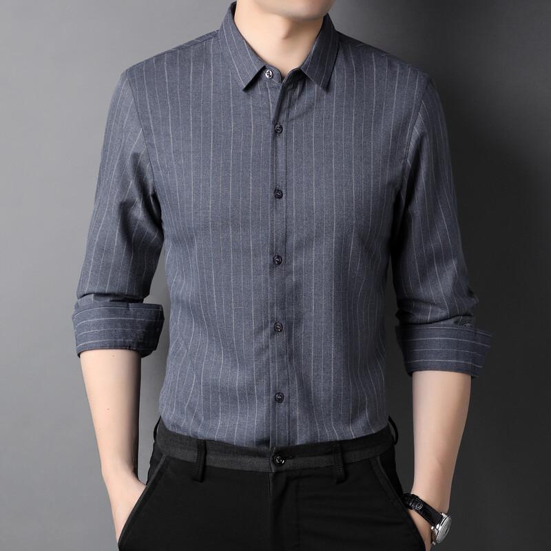 IMAGINEX Men s Business Style Jacquard Striped Long-Sleeve Shirt 165/M