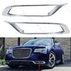 2PCS For Chrysler 300 2015- Front Bumper Fog Lamp Light Trim Chrome Cover Frame Lid Bezel Hood 5SW14SZ0AB 5SW15SZ0AB