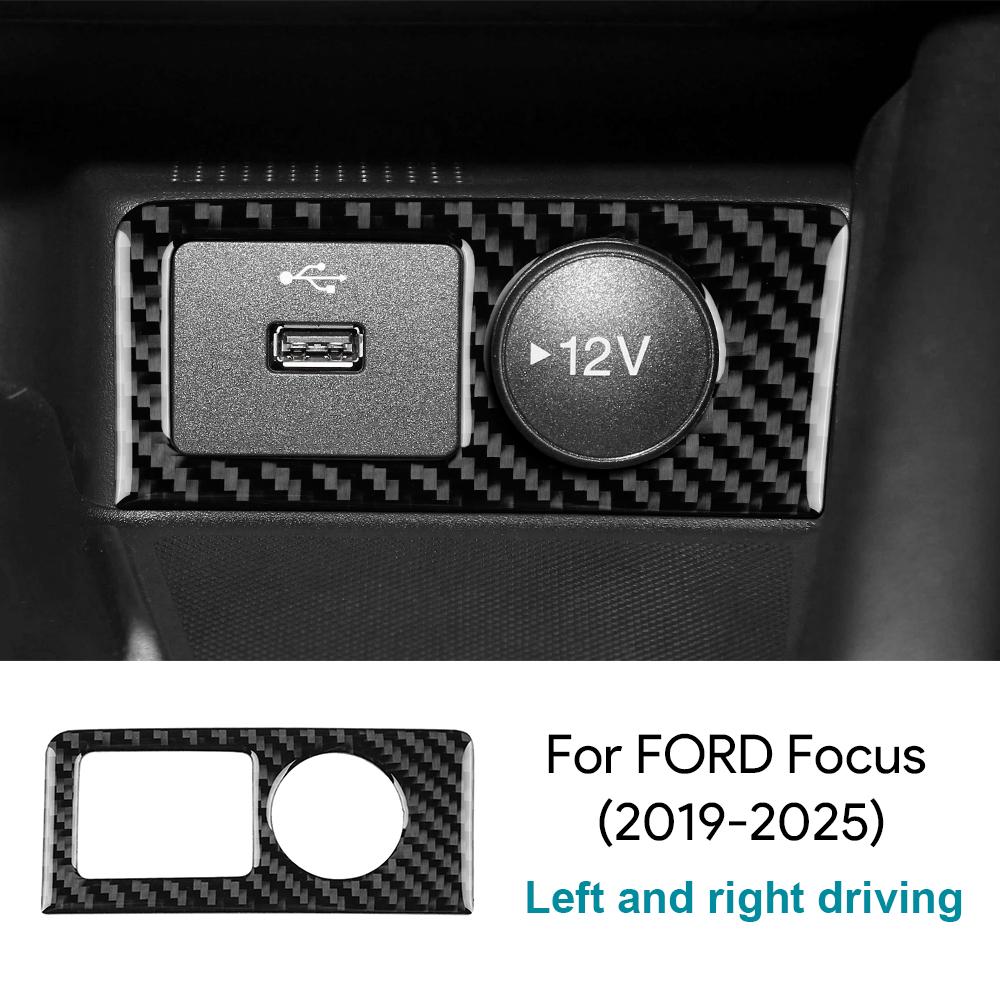 

Мягкая карбоновая наклейка для Ford Focus MK4/Focus ST 2019 2020 2025 2025 2025 2025 2025 LHD Центральная консоль Прикуриватель
