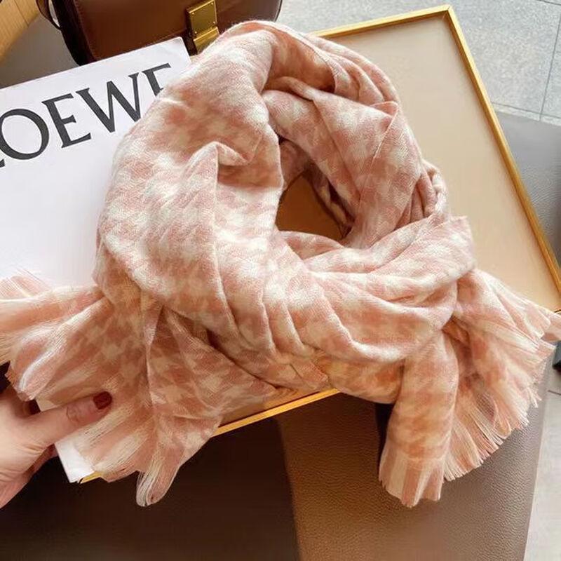 Liangsu Women s Houndstooth Imitation Cashmere Scarf