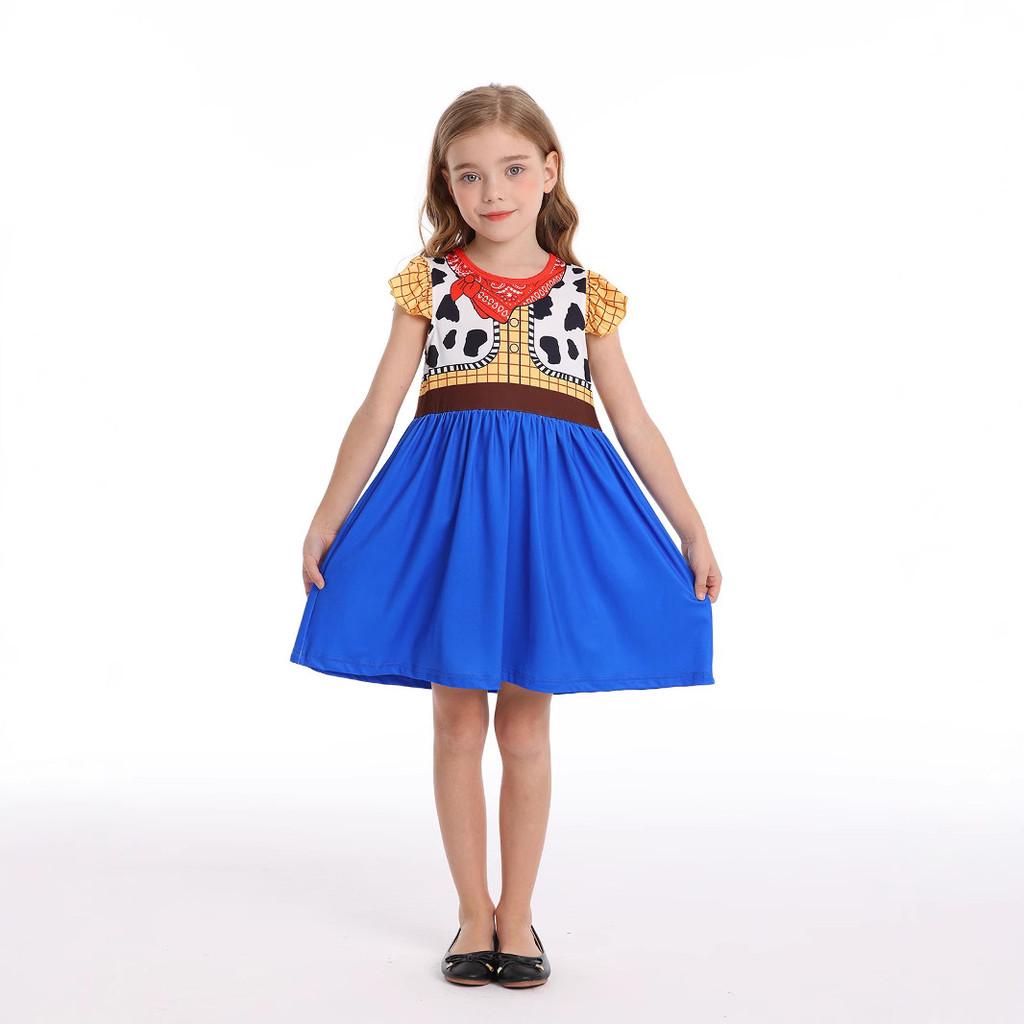 Toy Story Woody And Buzz Lightyear Cosplay Princess Dress For Kids 3-8 Years