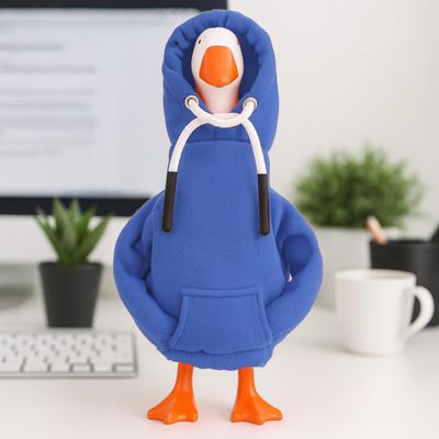Yousheng 2Pcs Mini Goose Hoodie 7 Inch Desk Goose Outfit Tabletop Goose Statue Costume for Magnetic Goose Figurine Key Holder Table Decor