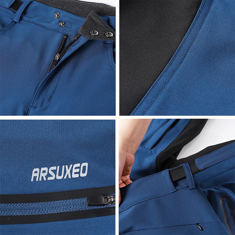 ARSUXEO Men's Cycling Shorts Loose Fit MTB Mountain Bike Shorts Outdoor Sports Hiking Downhill Bicycle Short Pants 2006