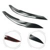 2pcs Black Car Headlight Eyebrows Trims For BMW 1 Series F20 F21 Pre 2011-2014 LCI Headlamp Eye Lid Covers Car Accessories