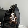 Practical Leather Keychain Feature Gothic Skeleton Charm For Year Round Style And Special Occasion Accessorizing