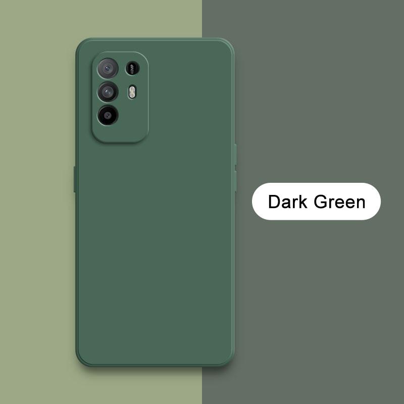

Квадратний рідкий силіконовий чохол для OPPO A94 A95 F19 Pro Plus Reno5 Z Reno 5Z 5G Camera Protective 360 ​​Shockproof Soft Phone Cover OPPO A95 5G (Not 4G) темно-зелений колір