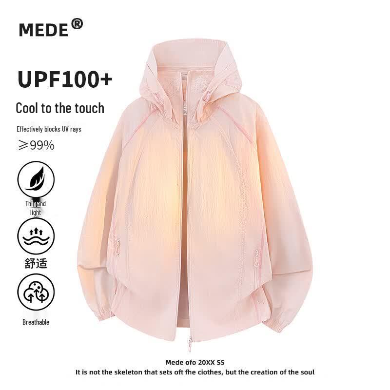 MEDE Unisex Ice Silk Sun Protection Hooded Jacket