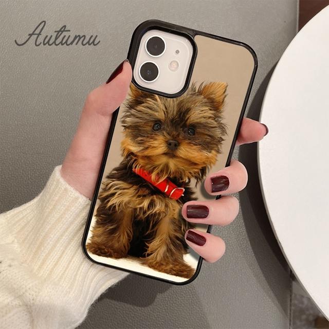 yorkshire terrier dog puppy Phone Case for iPhone 11 12 13 14 Pro Max mini X XR XS SE 2020 6S 7 8 Plus Samsung S21 S22 shell