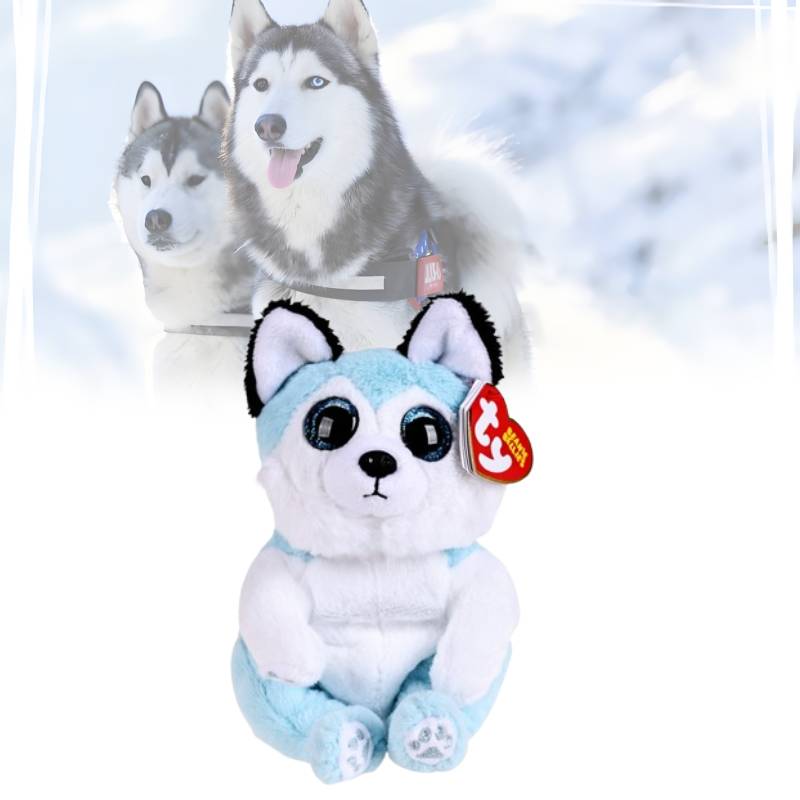 Ty Babies Beanie Siberian Husky Stuffed Animals Soothe Dolls Children Birthdays