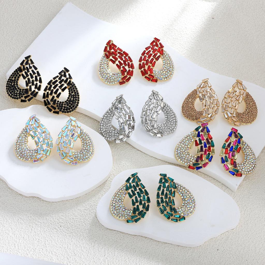Elegant Water Drop Earrings With Cubic Zirconia For Womens Fashion Accessory