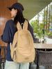 Minimalist Solid Color Backpack For Women And Men With Durable Nylon Material Suitable For Casual Travel And School Use