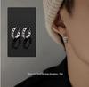 Silver Plated Men's Trendy Stud Earrings - Bad Boy Style Hoops Jewelry