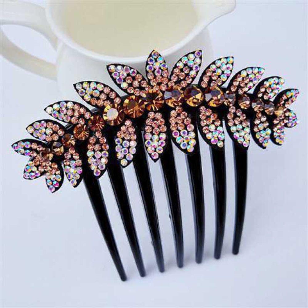 Elegant Hairpins For Girls Flower Leaves Women Hair Comb Hair Claws Korean Barrettes Hair Clips