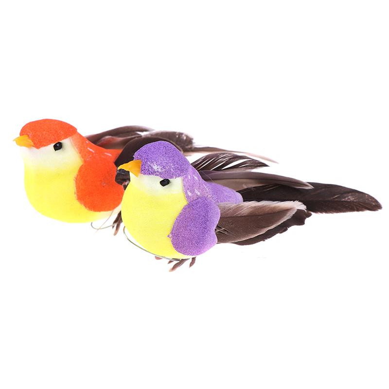 1X falešná simulace ptáků s umělým peřím Dove Feather Decor Decoration Ornament