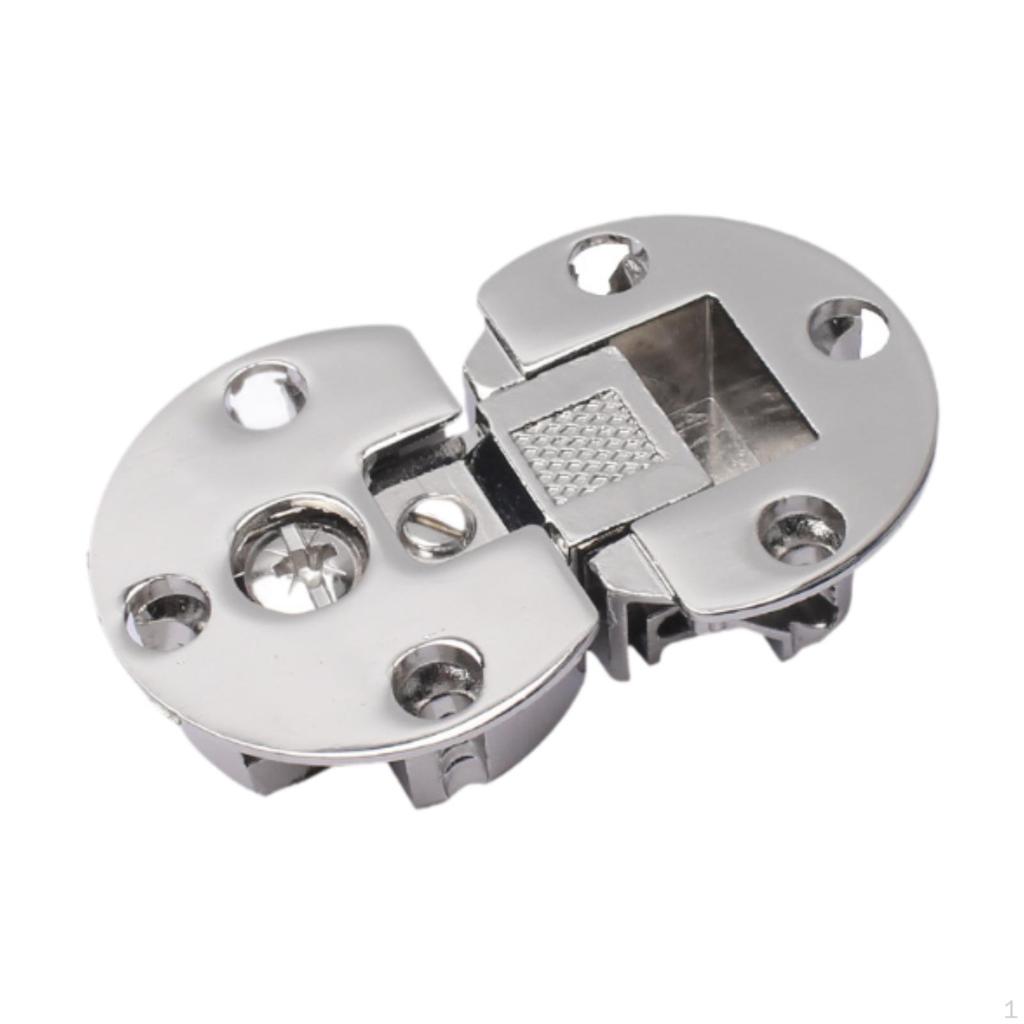 2 Pack Cabinet Hinges, Heavy Duty Hardware, Rounded Edge Folding Table Hinges for Sewing Machine