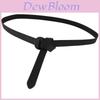 True Leather Women Slim Waist Belt With Tie Knot For Dresses And Sweaters
