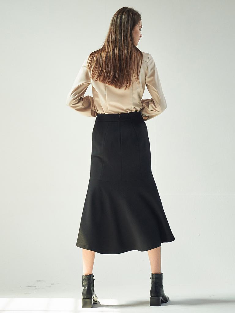 ACUD Mermaid Line Flared Skirt_Black