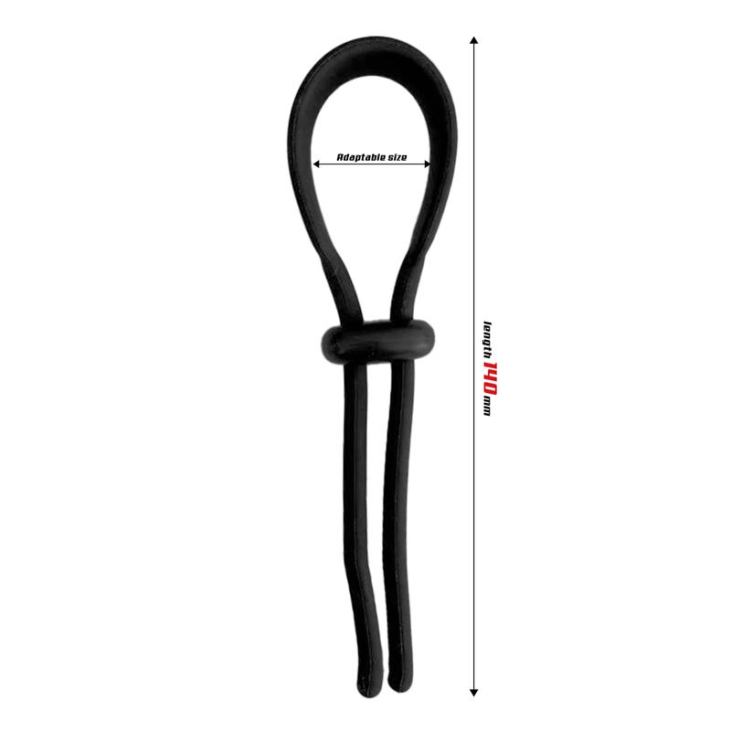 Wider Arrest Adjustable Solid Silicone Penis Ring