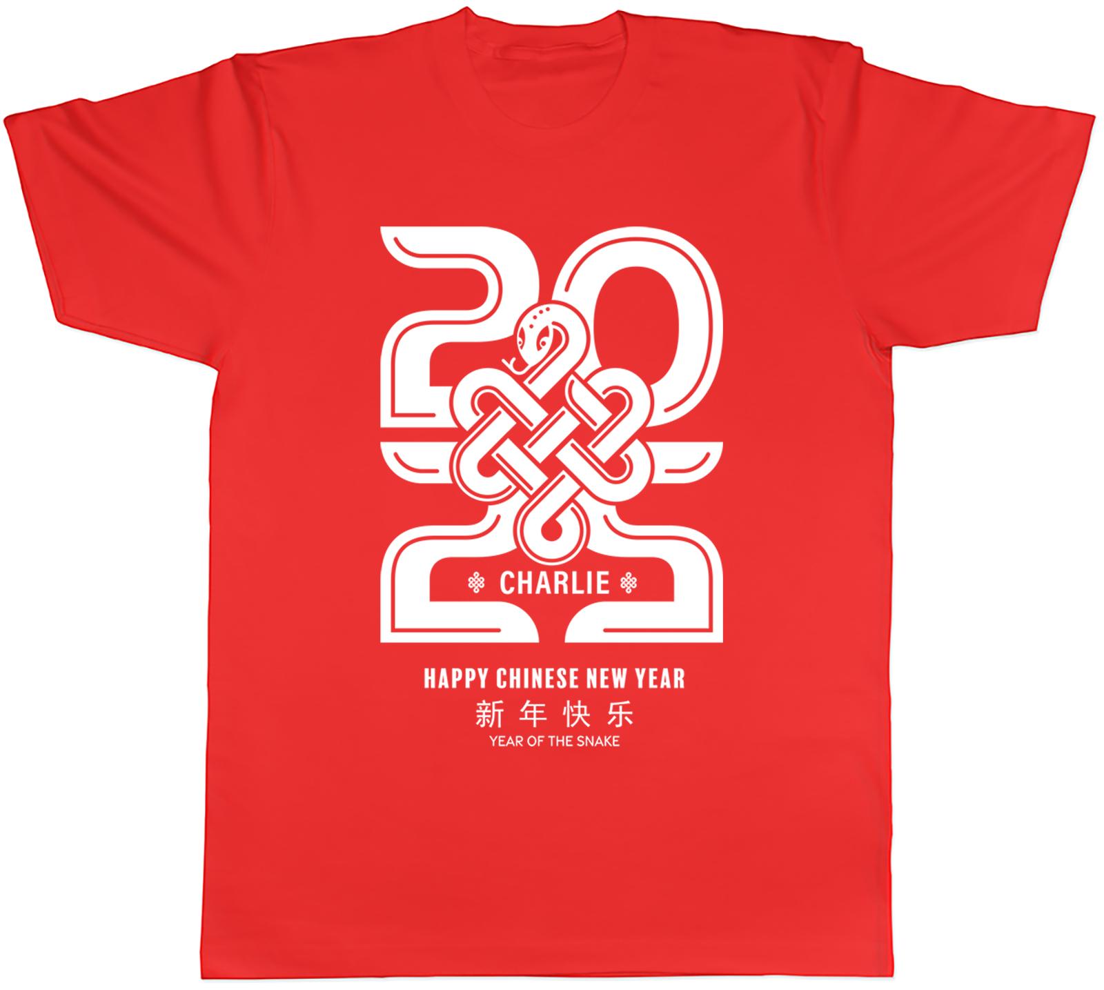 Personalised Happy Chinese New Year Unisexs TShirt 2025 Year of the Snake Tee Gift S