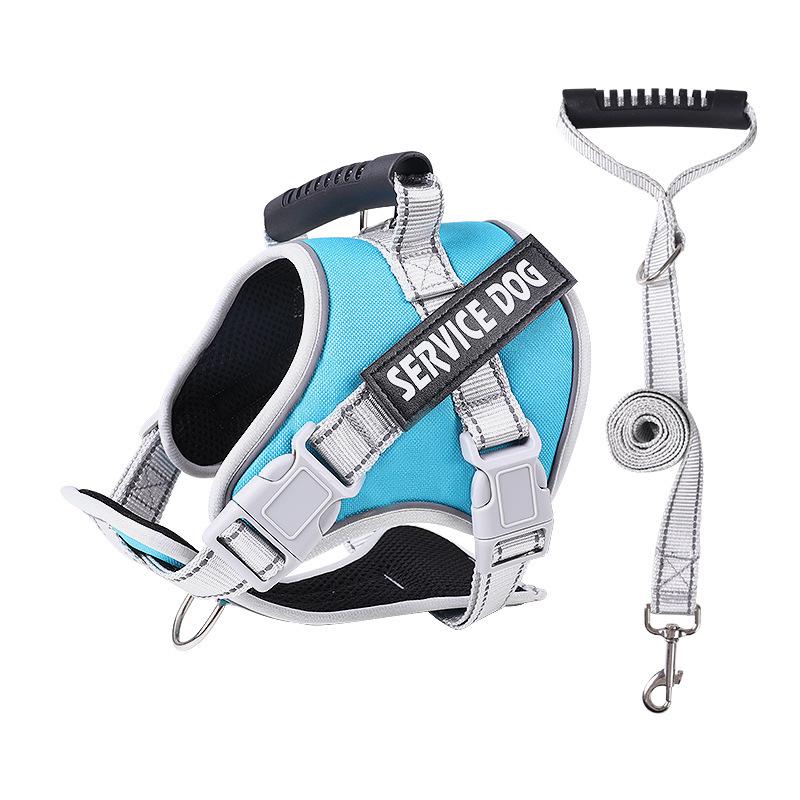 Hundegeschirr Weste mit Leine - Verstellbarer Brust-Rücken-Stil für kleine und große Hunde