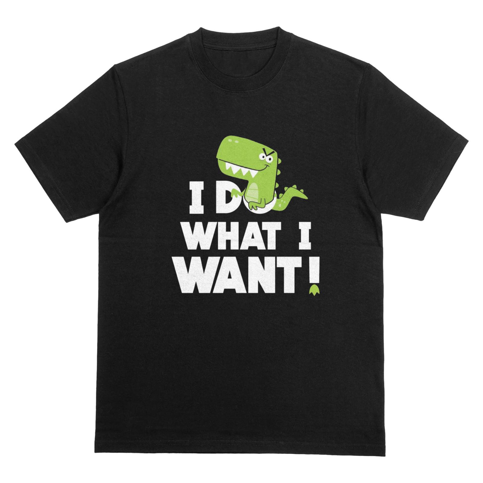 I DO WHAT I WANT T-Shirt | Funny Dinosaur Tee | Novelty Comedy Humour Joke Top S разноцветный