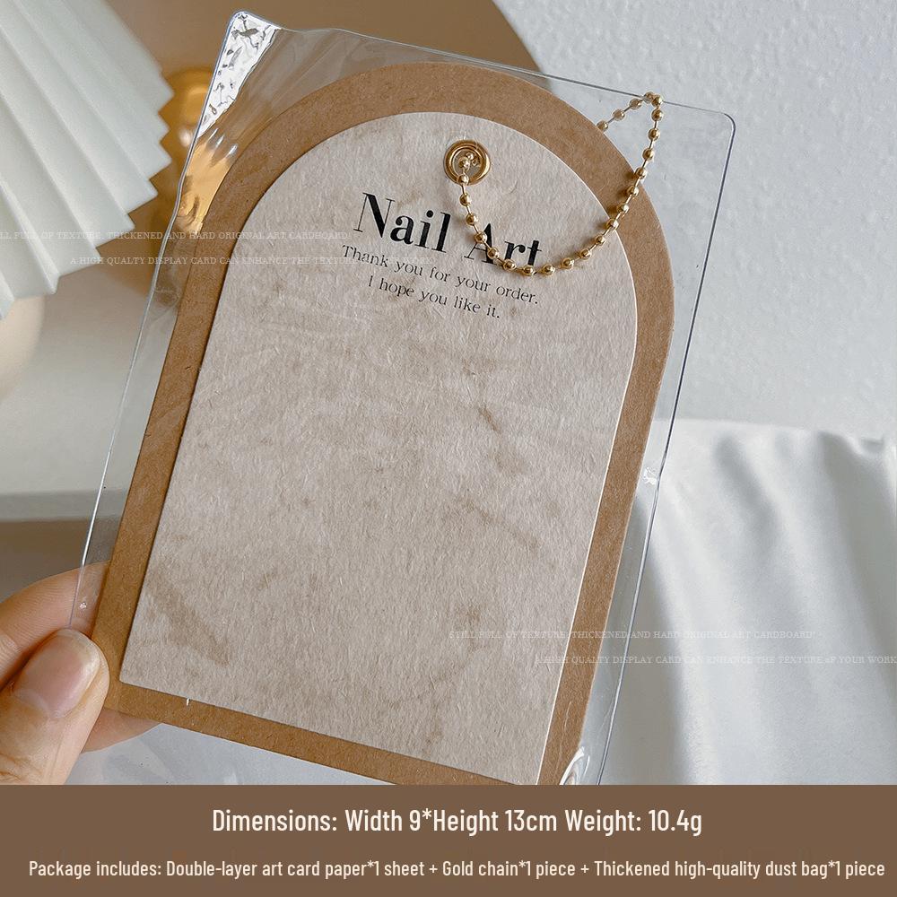 INS Style Dustproof Nail Display Card - Thickened, Wearable, Special Packaging for Nail Salons