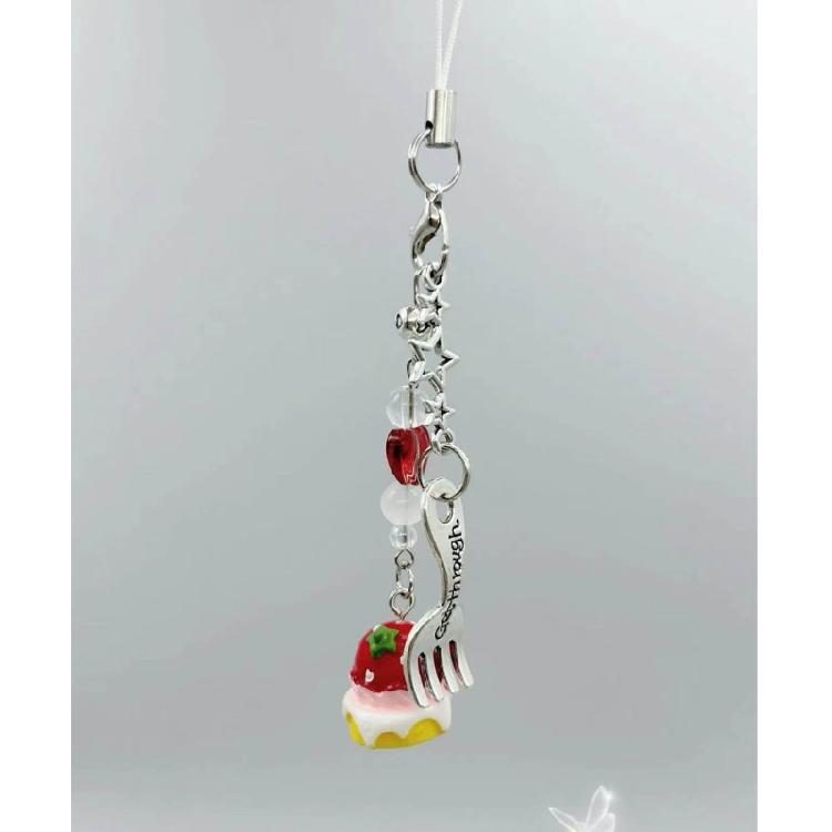 Sweet Small Dessert Fork Hangings Pendant Phone Strap Sweet Bag Decoration