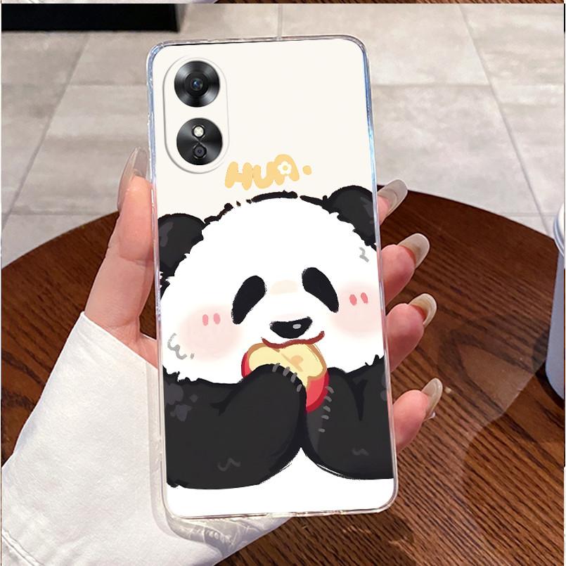 For Oppo A17 CPH2477 Back Cover Oppo A17K CPH2471 Case Clear Luxury Cute Cartoon Love Rabbit Funny Soft TPU Silicone Phone Case
