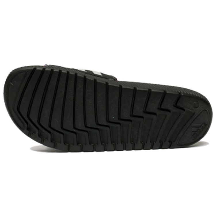 Adidas Alphabounce 2 Comfortable Versatile Rubber Sole Non-Slip Slide Sandals Unisex Sandals Black White Red H68221