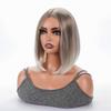 Ladies Short Straight Bob Synthetic Wigs for Women Middle Part White Brown Blonde Wig Cosplay Party Daily Heat Resistant Fiber Hair