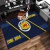 1pc Football Club Logo Print Area Rug - Soft, Washable Non-Slip Indoor Mat for Office Chairs, Living Room, Home Office Decorative Rug