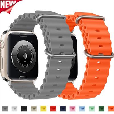 Correa de Silicona Océano Para Banda de Apple Watch Ultra3/2 49mm Correas iWatch Series11 10 9 8 7 SE 6  46 40 44mm 41 45 42mm 38mm Bandas