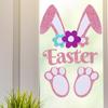 Funny Rabbit Egg Window Sticker Cartoon Chicken Wall Sticker Easter Felt Door Sticker  Party Favors