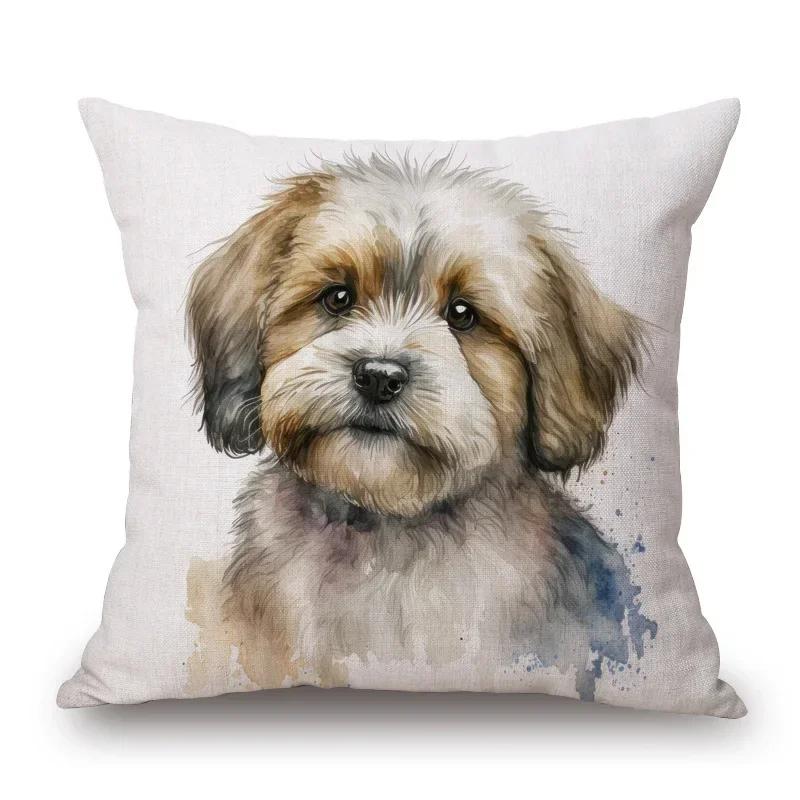 Jack Russell Yorkshire Labrador Dachshund Poodle Dalmatian Pet Dog Poster Art Cushion Cover Pillow Case