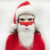 2025 Christmas Party Decorations Holiday Cosplay Funny Christmas Hat Eyebrow Set Accessories White Beard Mask