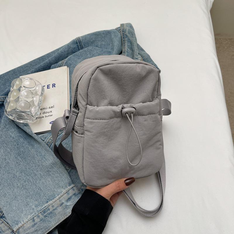 Canvas Mobile Phone Bag Female Crossbody Niche Design Small Bag For Mobile Phones