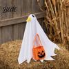 High-quality Halloween Prop Goose Outfit Ghost Porch Clothes with Pumpkin Bag for 23" Durable Decoration Statue Party Accessory Outdoor Patio