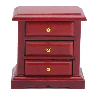 Oyuncak Bebek Evi Komodin 1/12 Ölçek Ahşap Gece Lambası Bebek Evi Mobilyaları Çocuk Oyuncakları