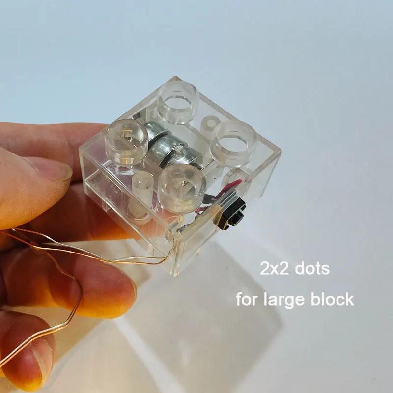 Luminous Block Brick with Lamp Line DIY Building Blocks Scene Lighting Decoration Compatible with Lego Bricks Toys for Children