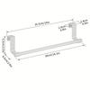 1 white plastic towel rack, suitable for kitchen cabinet doors - wall-mounted rack with multiple hooks for hanging towels