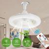 Smart LED Ceiling Fan Light 30W E27 Remote Control Dimmable Lamp AC 85-265V for Bedroom Office Garage Room Home Decoration