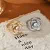 Adjustable Women's Ring Camellia Ring Fashion Personality Simple Clean Ins Style Girl Summer Beach Vacation Jewelry Finger Ring Wedding Party Jewelry