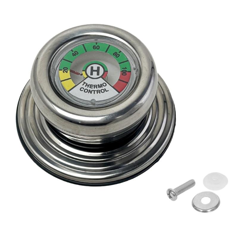 Heat Resistant Stainless Steel Pot Lid Thermometers Knob Easy Installation Design Accurate Temperature Control